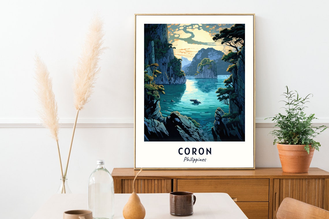 Kayangan Lake Coron Philippines Turquoise Lagoon Karst Cliffs Poster - Image 2