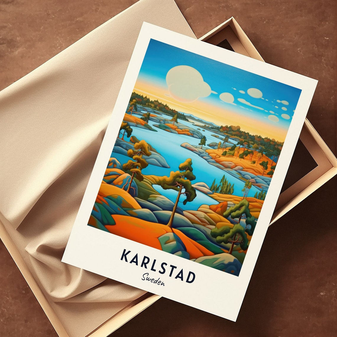 Sandgrund Lars Lerin Art Gallery Travel Print Wall Art Karlstad Sweden City Print Sandgrund Lars Lerin Art Gallery Travel Gift Wall Art - Image 3