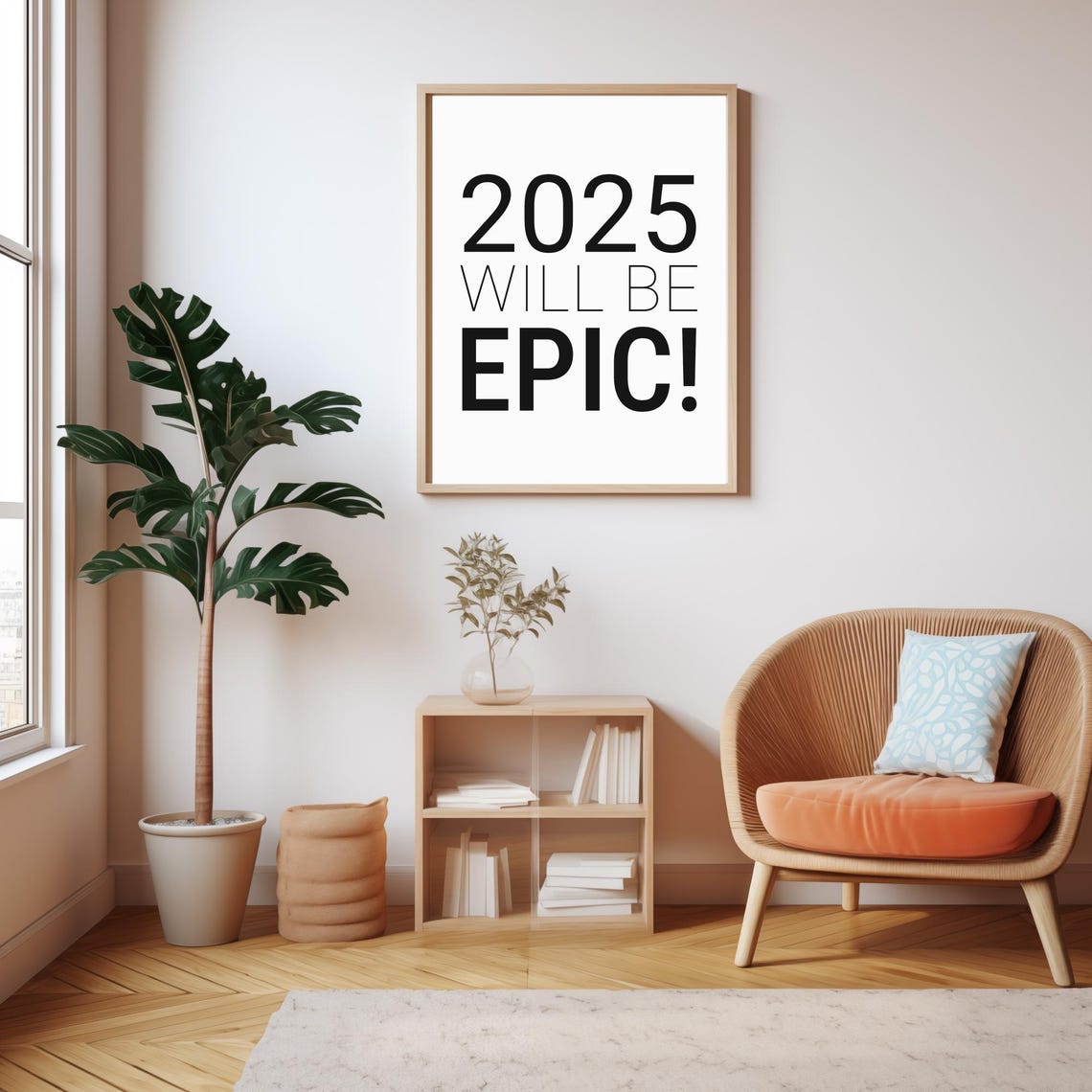 2025 Will Be Epic Bold Black Typography New Year Party Wall Poster - Image 5