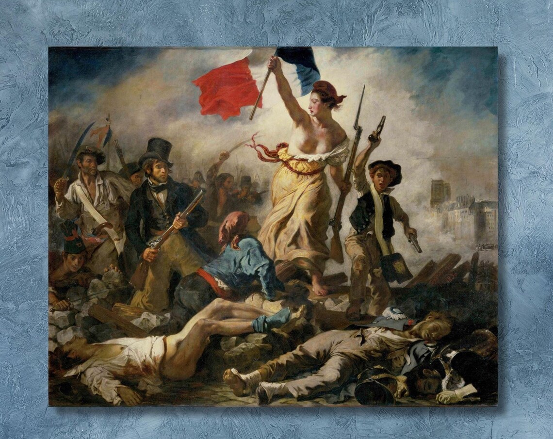 Eugene Delacroix Liberty Leading The People French Revolution Art Poster - Image 2