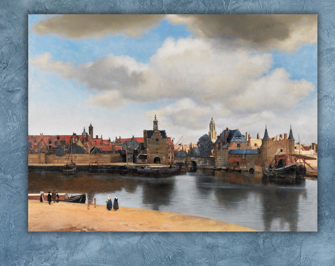 Johannes Vermeer View Of Delft 1661 Dutch Harbor Cityscape Poster - Image 3