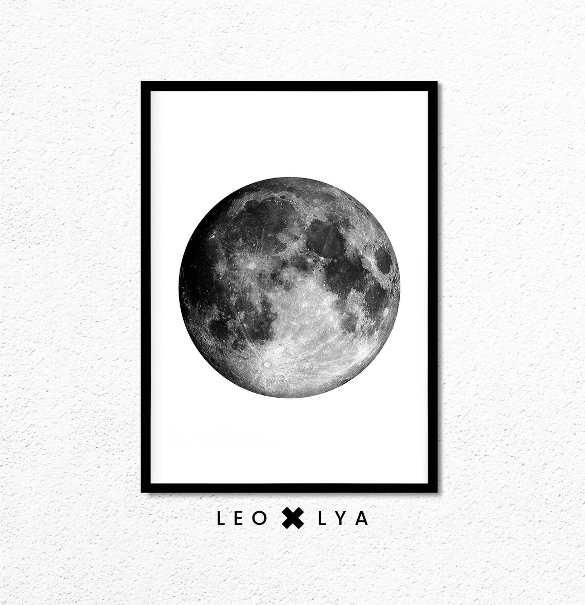 Moon Scandinavian Vintage Wall Art Print - Image 3