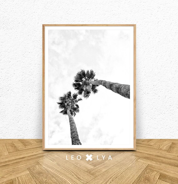 Palm Print Wall Art Beach Print Palm Tree Print Beach Wall Art Palm Wall Art Black And White Palm Print Tropical Art Palm Tree Photo