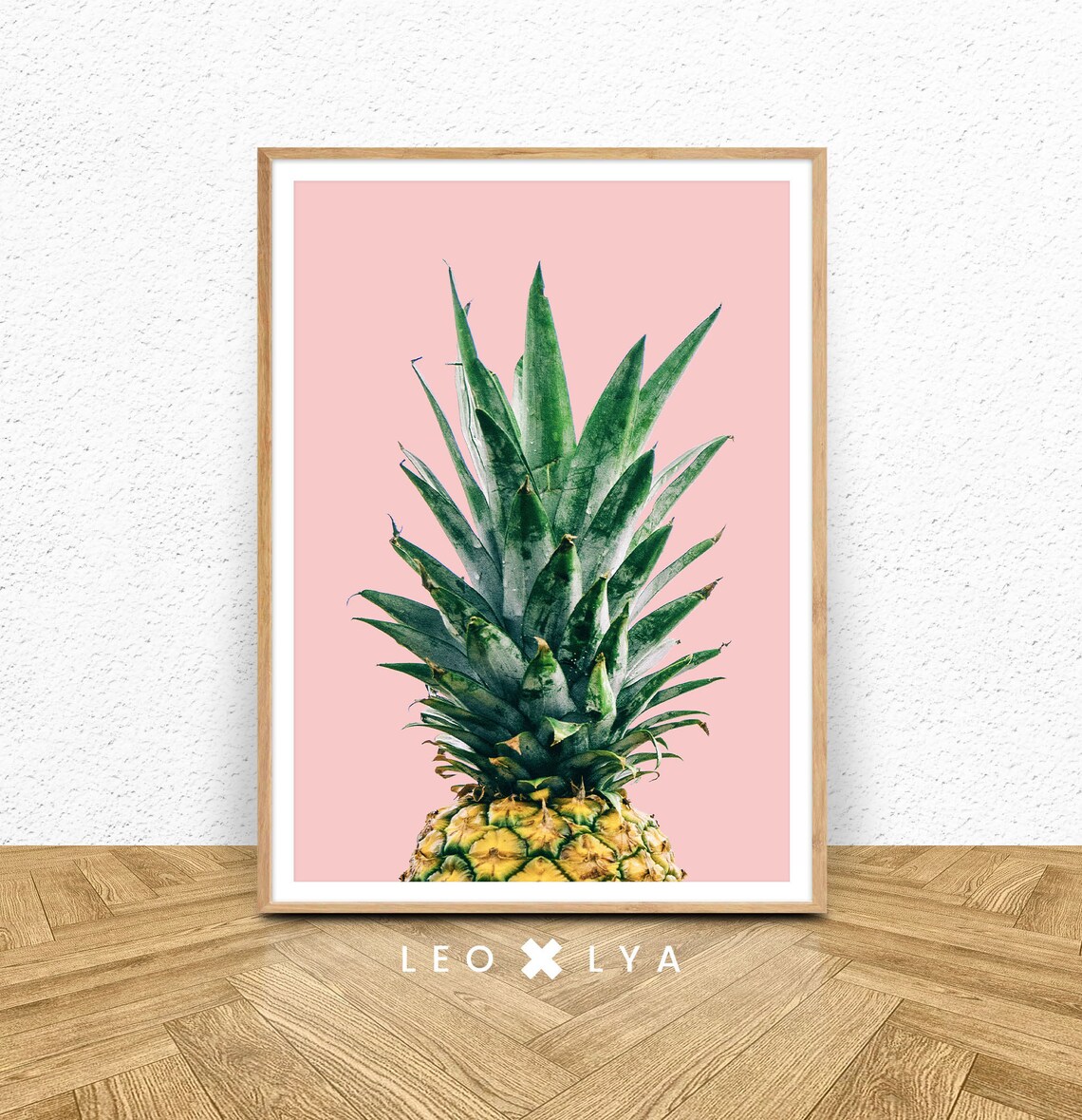 Pineapple Modern Minimalist Tropical Art Print