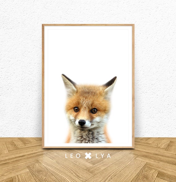 Fox Cub Art Print, Woodland Nursery Decor