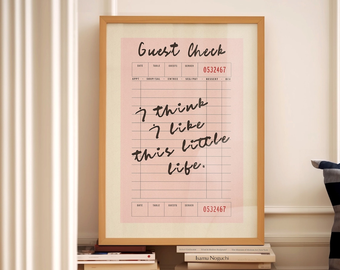 I Think I Like This Little Life Quote Art Print