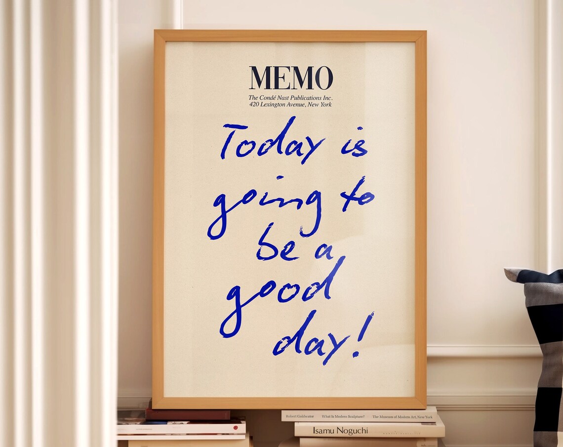 Good Day Memo Print, Retro Preppy Poster - Image 4