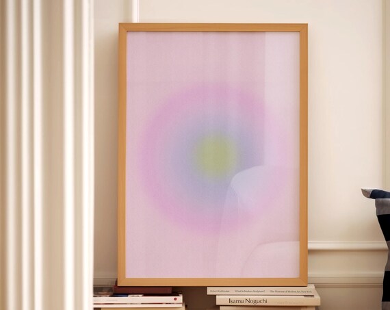 Aura Print Purple Lavender Aesthetic Wall Art Colorful Contemporary Posters Cute Modern Trendy Home Decor Physical Print