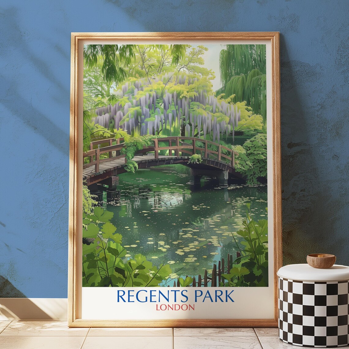 Regents Park London Art Print Botanical Garden Scene