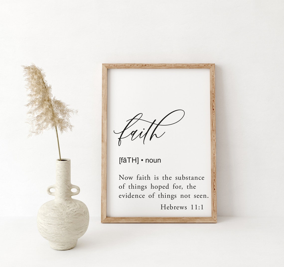 Faith Sign Wall Art Scripture Wall Art Farmhouse Decor Farmhouse Wall Decor Bible Quote Wall Decor - Image 3