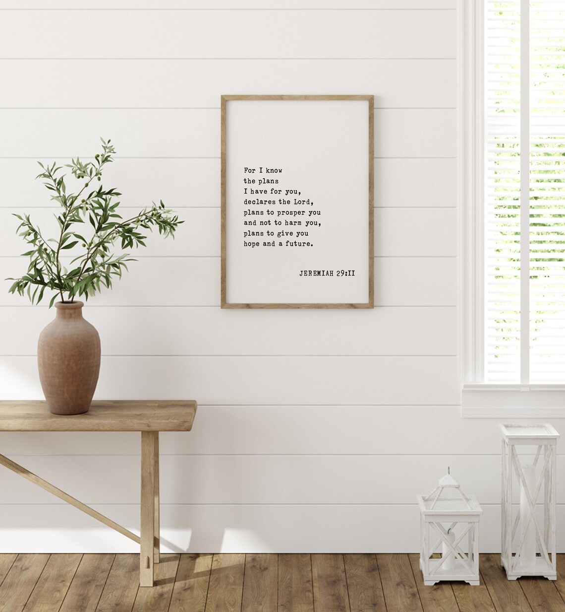 Jeremiah 29:11 Scripture Sign, Bible Verse Wall Art Print - Image 3
