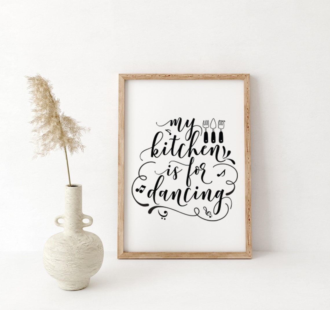 My Kitchen Is For Dancing Wooden Sign Farmhouse Kitchen Home Decor Funny Kitchen Quote - Image 2