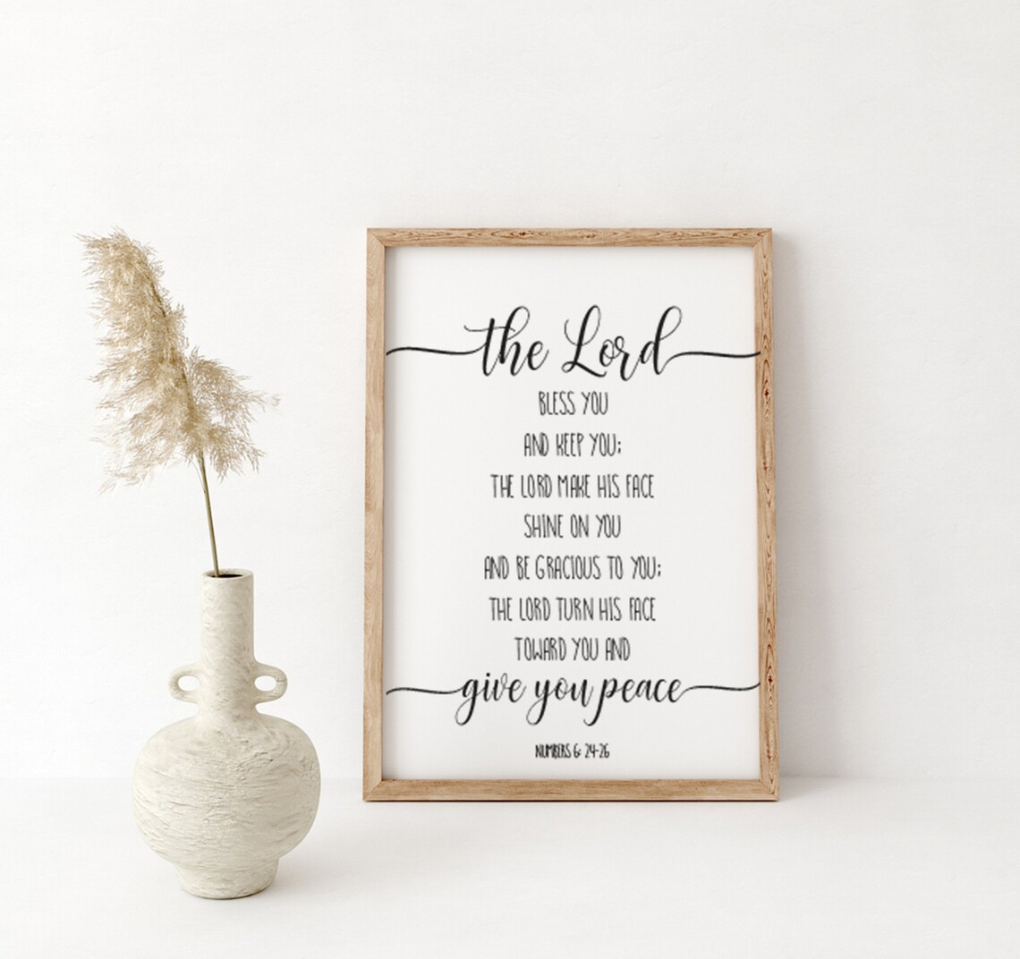 May The Lord Bless You And Keep You Scripture Sign - Image 2