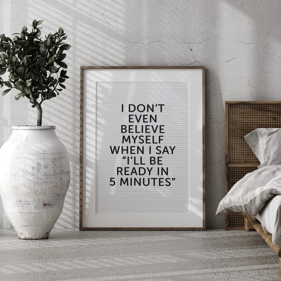 Letter Board Bedroom Quote Art Print, Quirky Decor