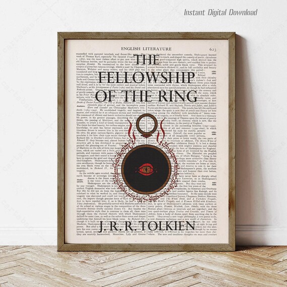 The Fellowship Of The Ring JRR Tolkien One Ring Fantasy Art Poster