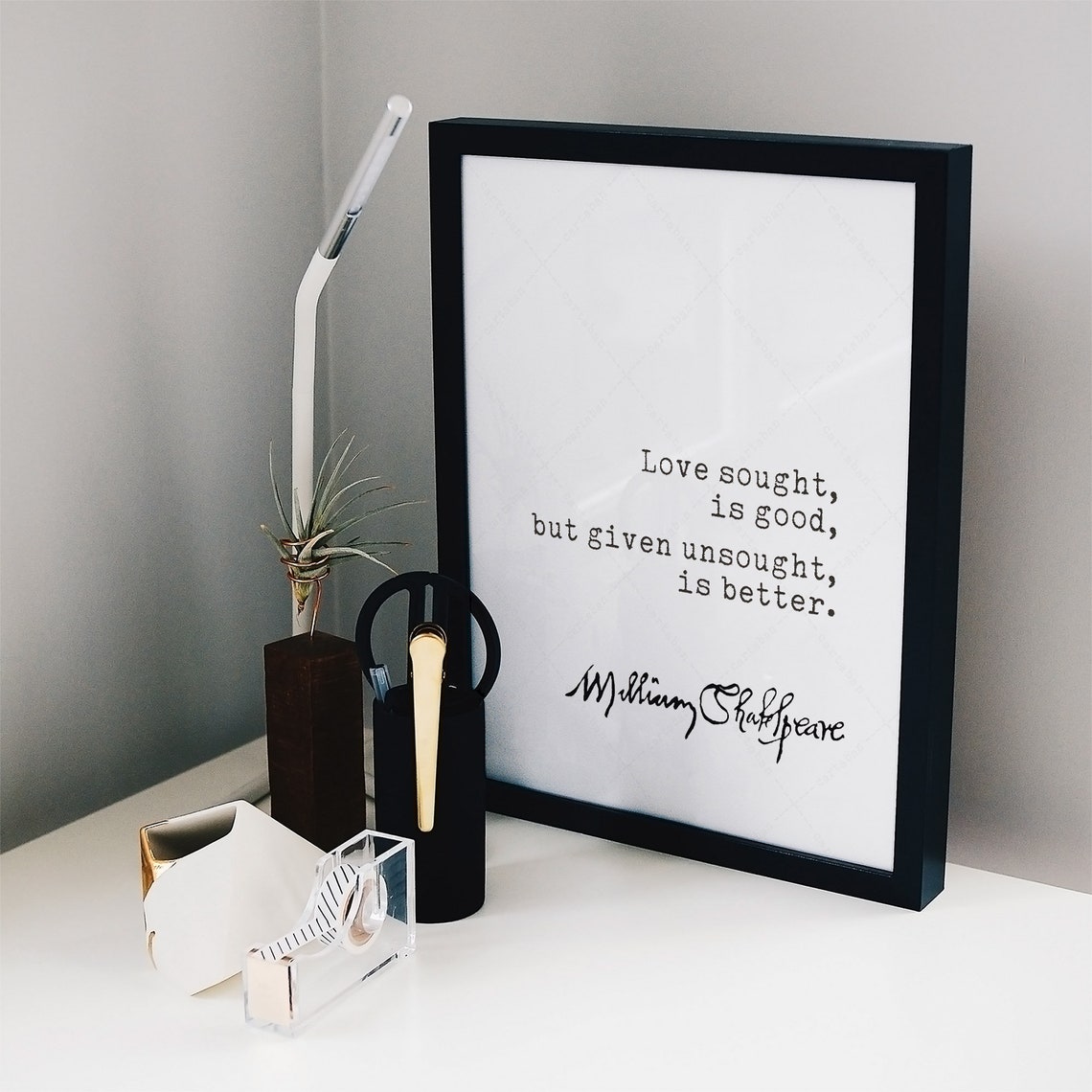 Shakespeare Twelfth Night Love Sought Is Good Romantic Quote Wall Art - Image 3