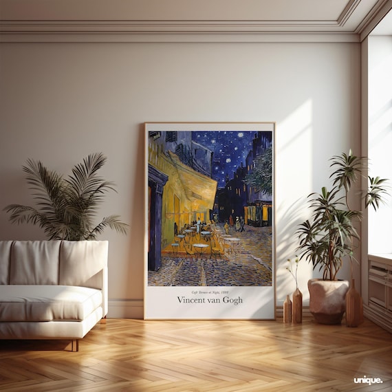 Vincent van Gogh Cafe Terrace at Night 1888 Starry Sky Poster