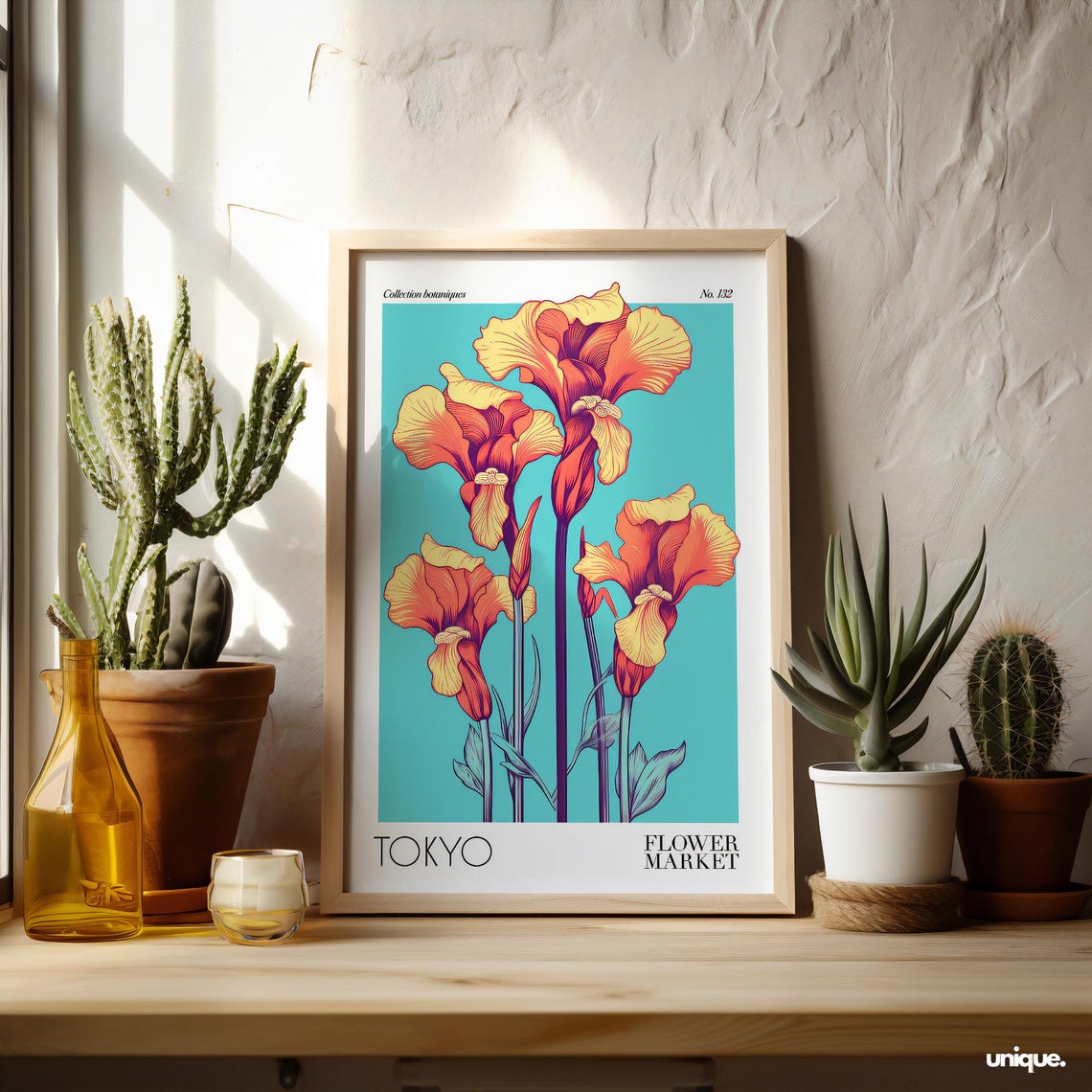 Tokyo Flower Market Orange Iris Botanical Collection No 132 Poster - Image 2
