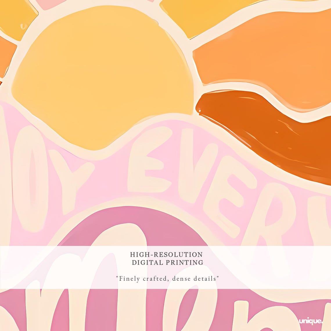 Enjoy Every Moment Colorful Sunshine Positive Quote Art Poster - Image 2