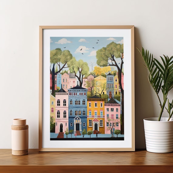 Savannah, Georgia Watercolor Travel Art Print