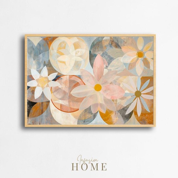 Nordic Floral Print Abstract Pastel Wildflowers