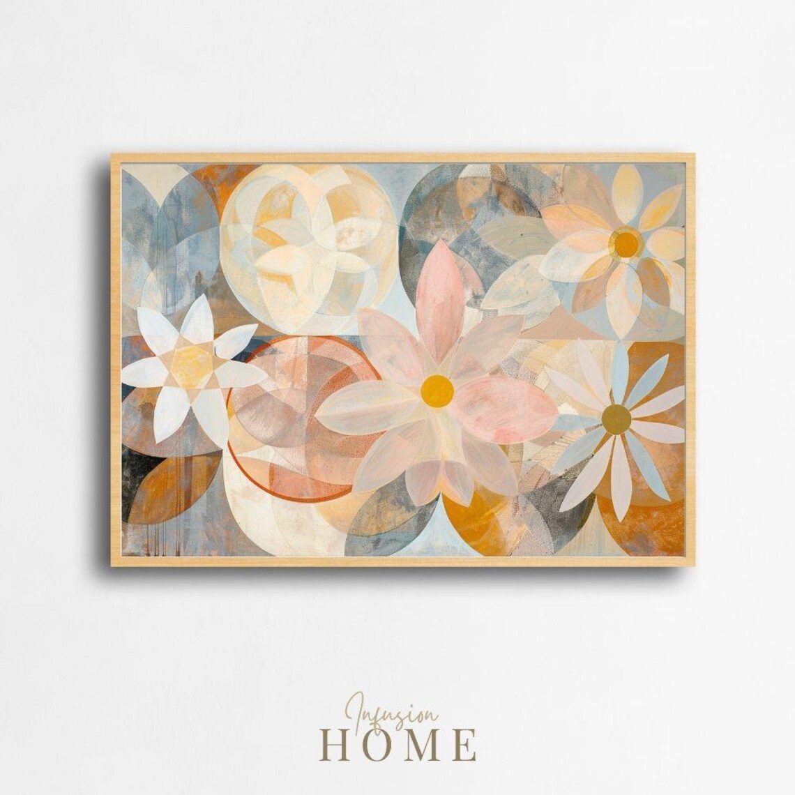 Nordic Floral Print Abstract Pastel Wildflowers