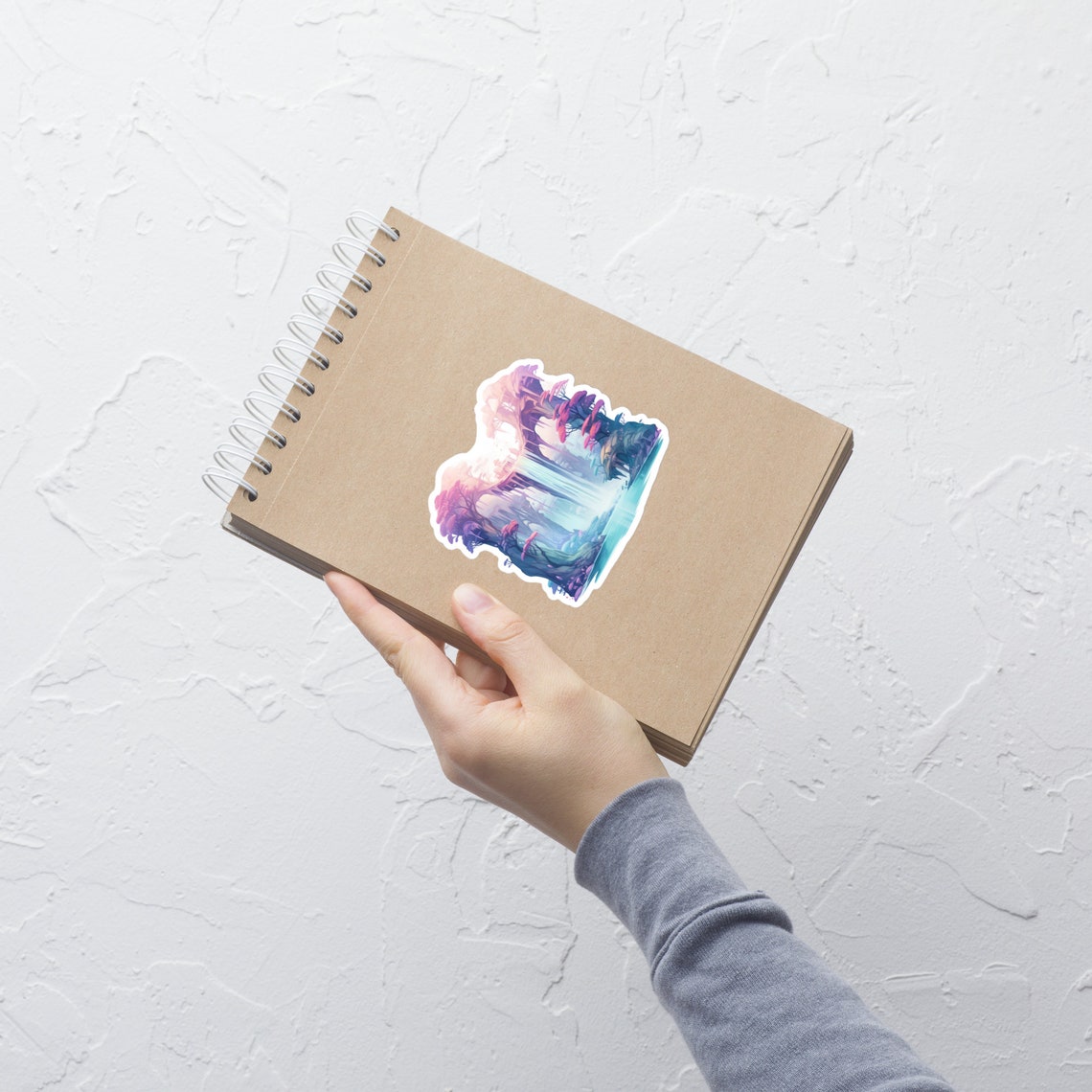 Waterfall Sticker Water Sticker River Sticker Waterfall Art Outdoors Sticker Magical Sticker Mystical Land - Image 2