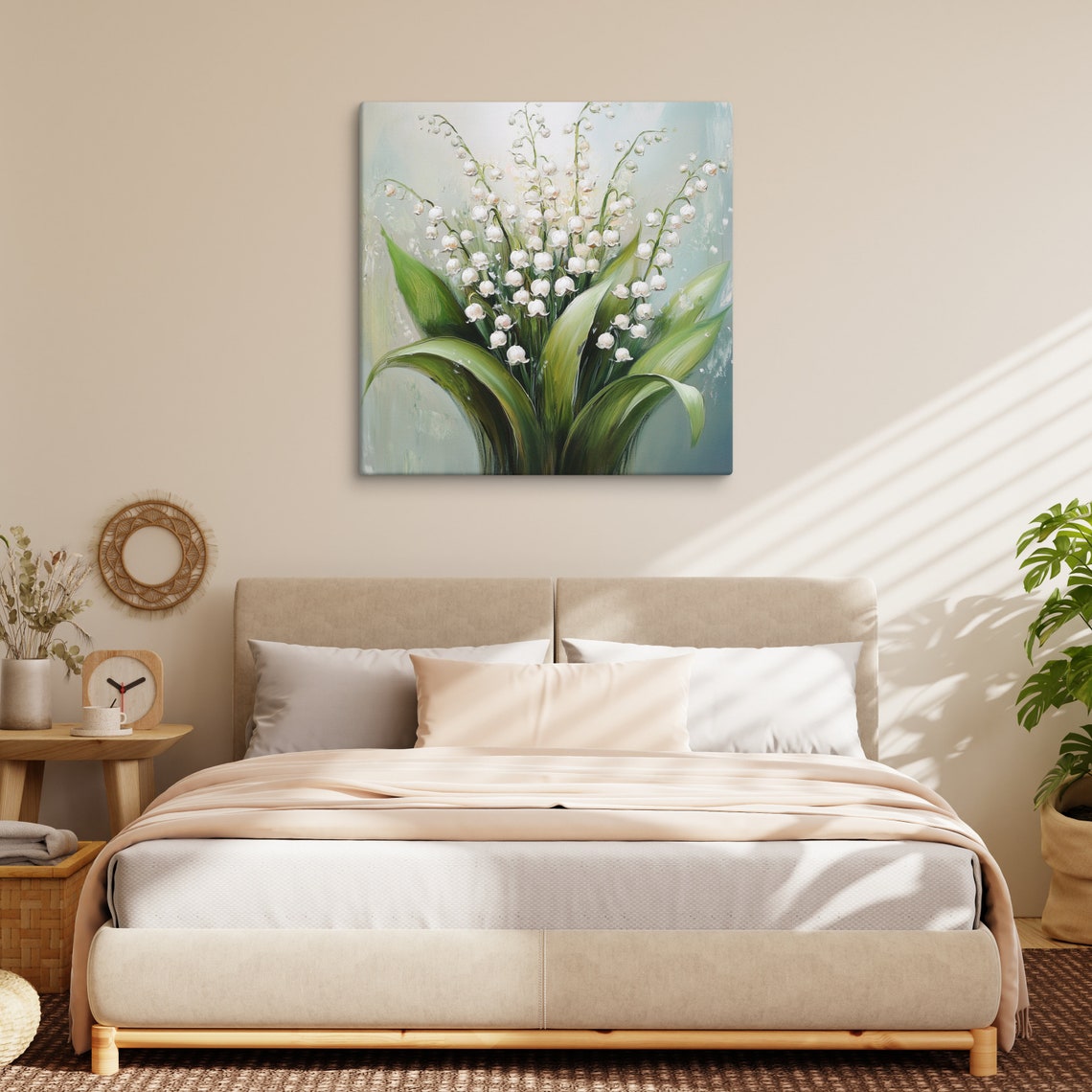 Lily Of The Valley Print Large Painting Print Flower Wall Art Nature Art Lily Of The Valley Painting Print Plant Art - Image 4