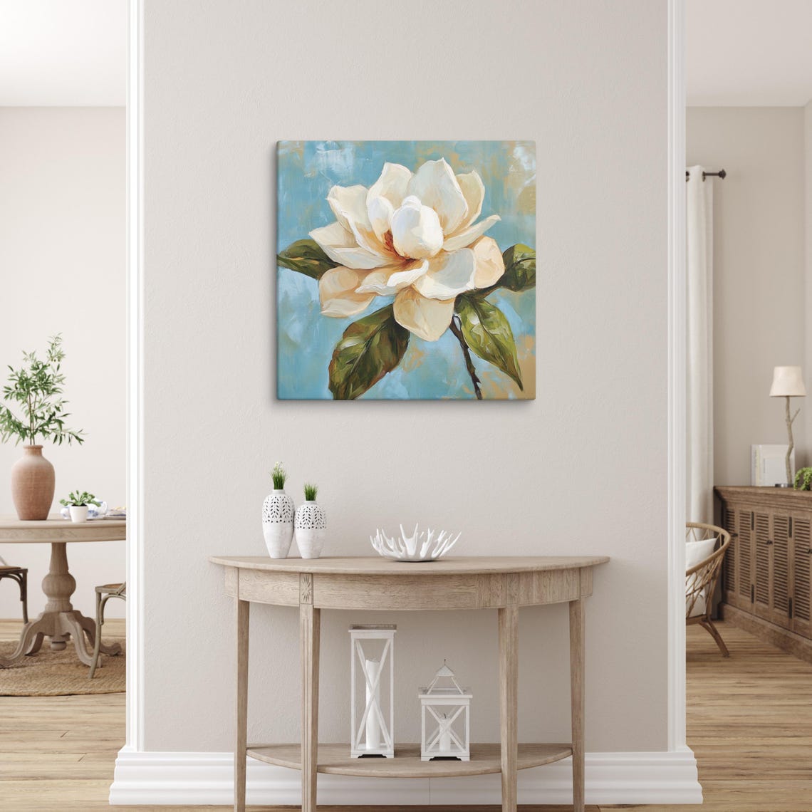 Gardenia Flower Print Flower Painting Print Wall Art Gardenia Art Gardenia Lover Gifts White Flower Wall Art - Image 5