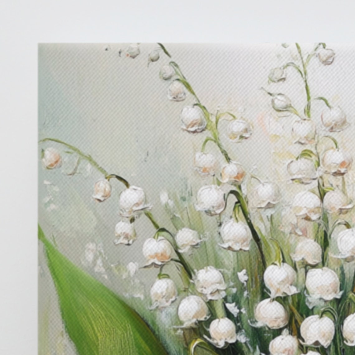 Lily Of The Valley Print Large Painting Print Flower Wall Art Nature Art Lily Of The Valley Painting Print Plant Art - Image 3