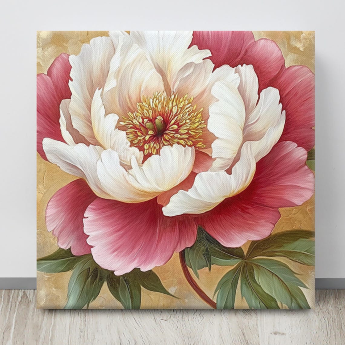 Pink Peony Print Large Painting Print Living Room Wall Art Peony Art Flower Painting Print Nature Art Beige Wall Art - Image 4
