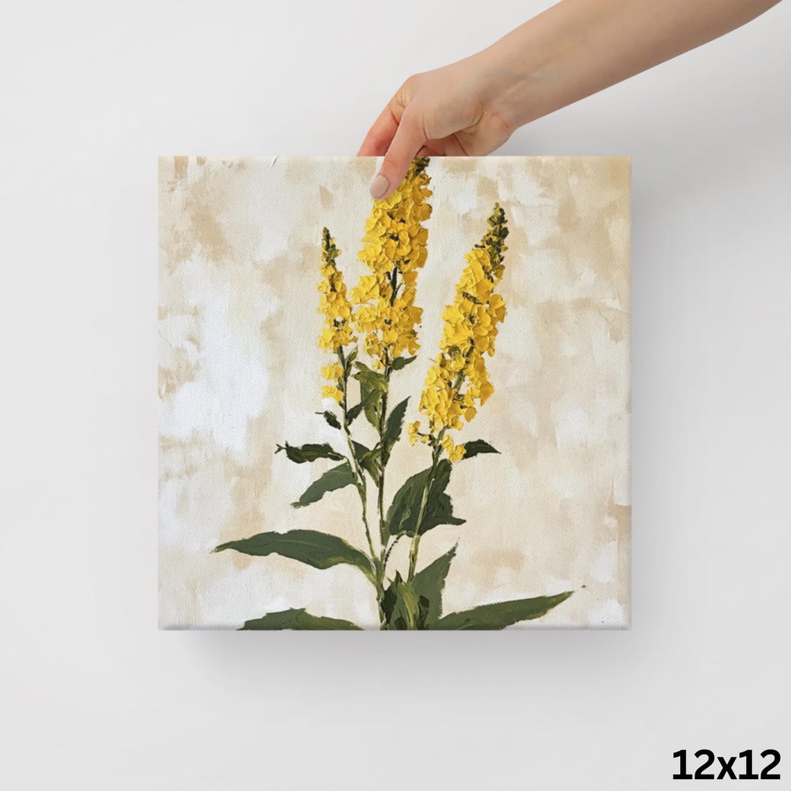 Golden Rod Print Plant Painting Print Wall Art Golden Rod Plant Art Solidago Plant Painting Print Nature Wall Art - Image 2