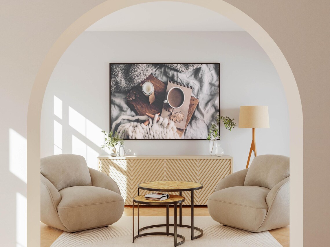 Coffee Lover Gift Poster Brown Gift Art Large Wall Art Painting On Coffee Kitchen Decor Coffee Prin - Image 2