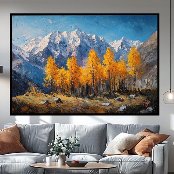 Mountain Wall Art Landscape Print Fall Artwork Wall Art Mountain Prints Mountain Print Landscape Art Winter Landscape Mountain