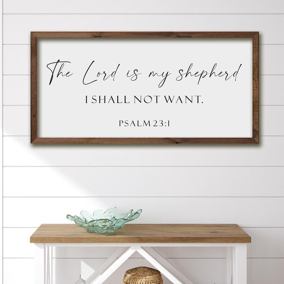 The Lord Is My Shepherd Psalm 231 Wall Art Christian Gifts Minimalist Bible Decor Scripture Signs For Home Decor Gift For Christmas