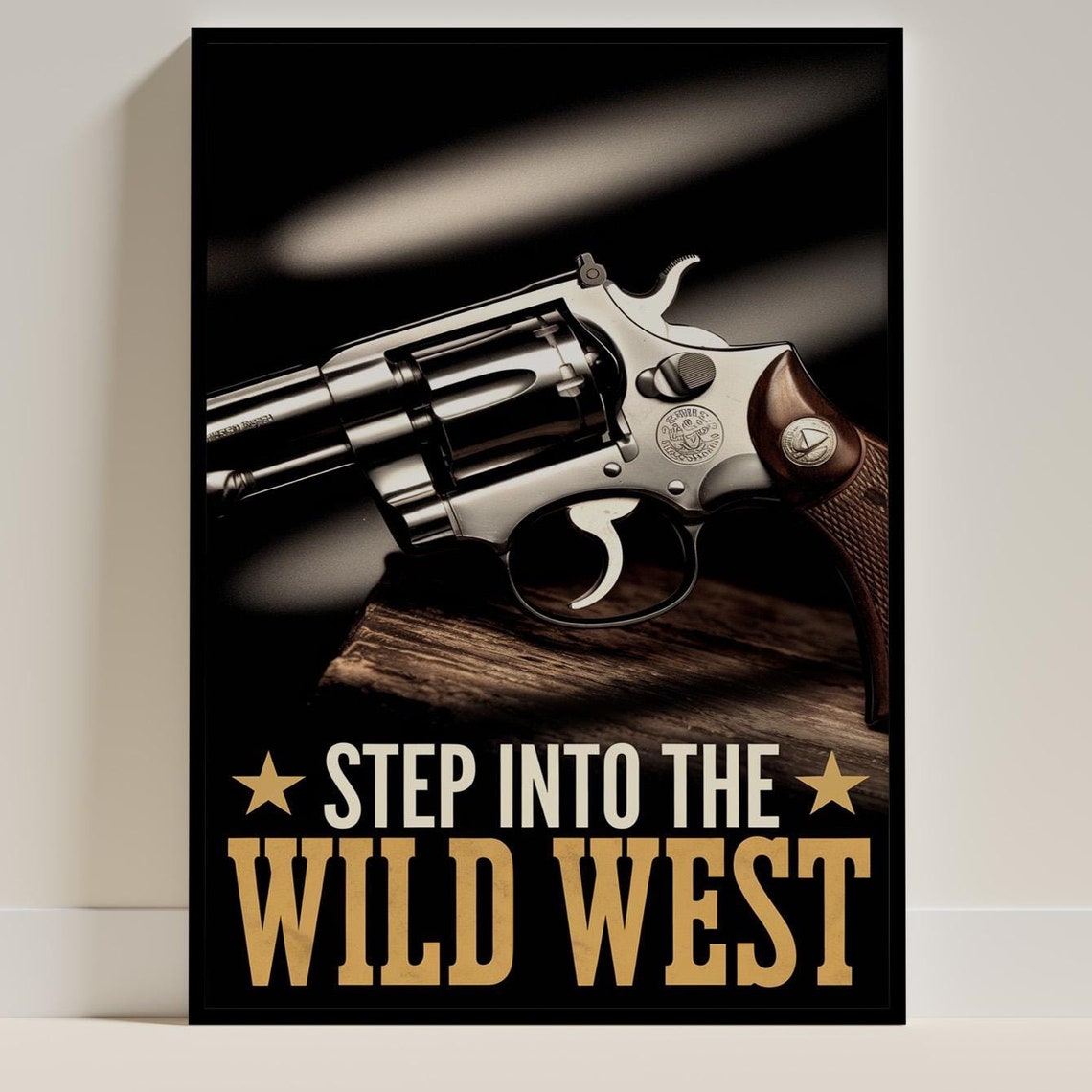 Cowboy Revolver Gun, Wild West Western Decor