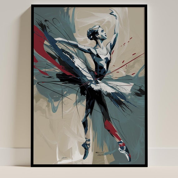 Modern Abstract Ballet Ballerina Art Print