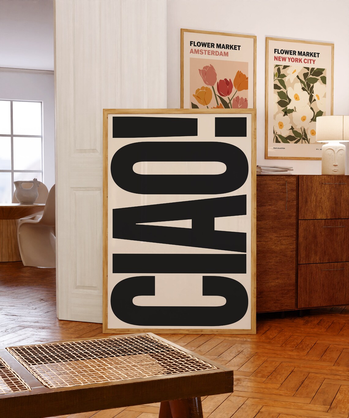 Ciao Print Typography Neutral Gallery Wall Art