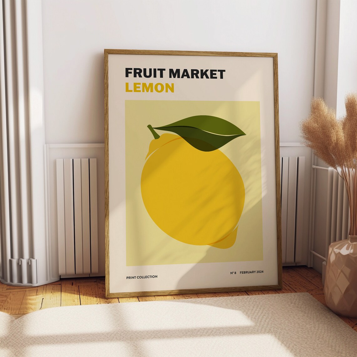 Lemon Fruit Market Art Print, Kitchen Wall Art - Image 3