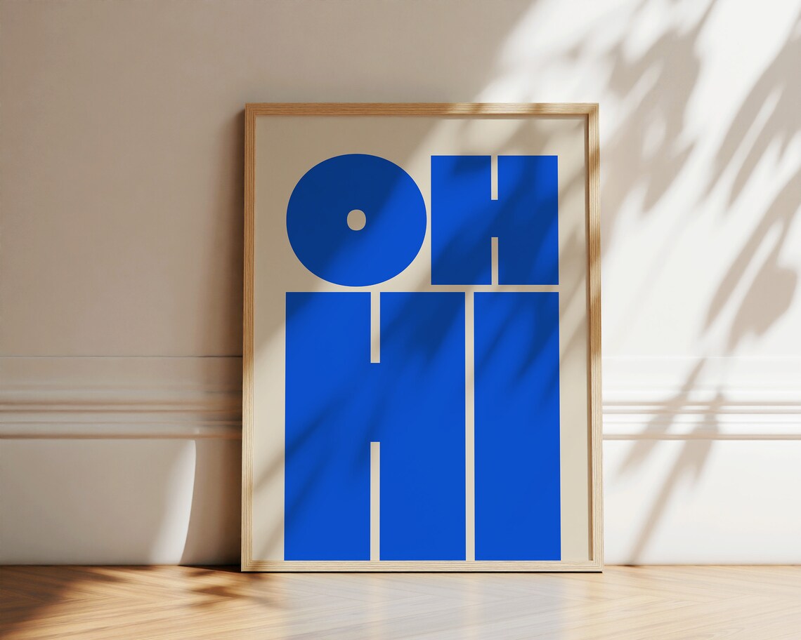 Oh Hi Modern Typography Poster, Bold Wall Art - Image 4