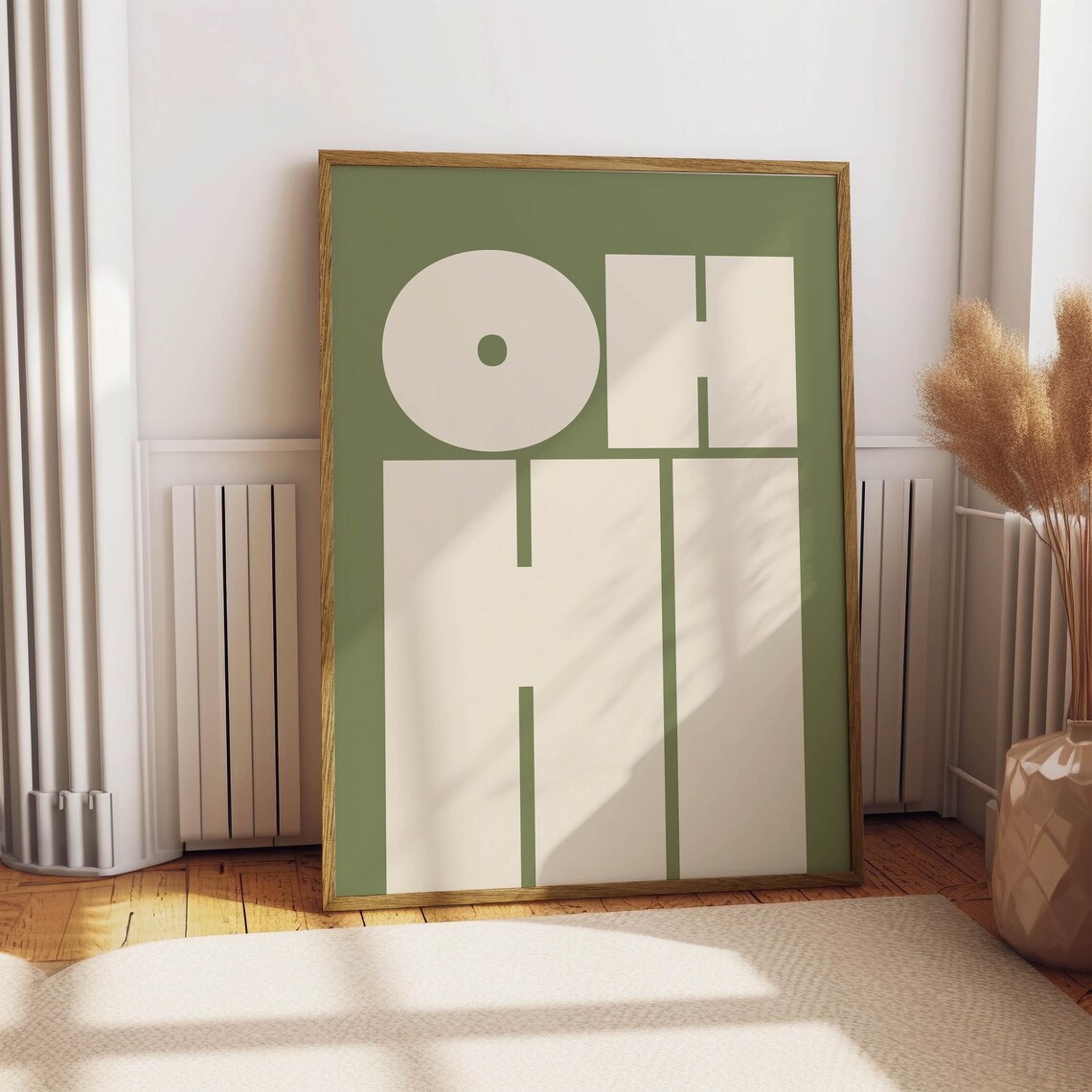 Oh Hi Trendy Typography Poster Print