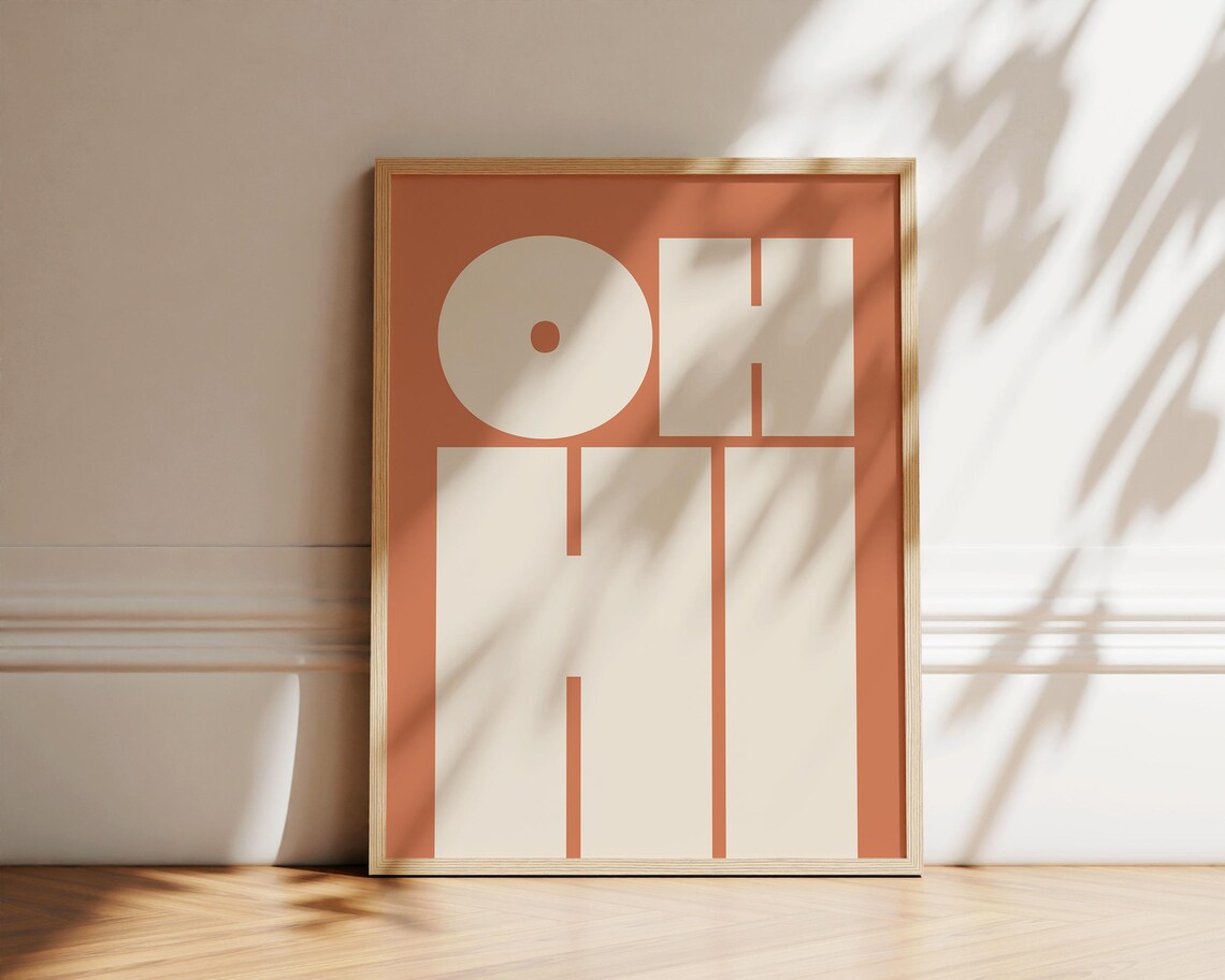 Oh Hi Typography Poster, Modern Bold Type