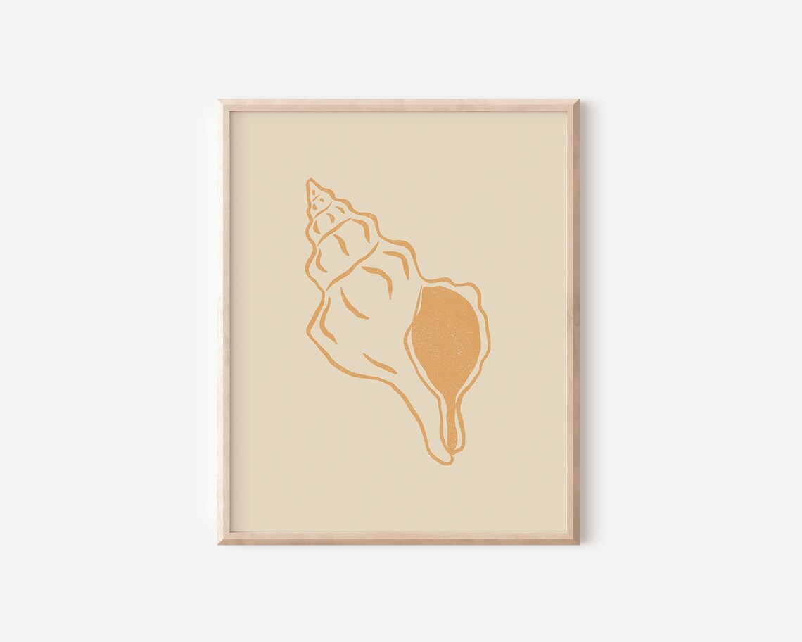 Seashell Line Art Print, Boho Coastal Decor - Image 2