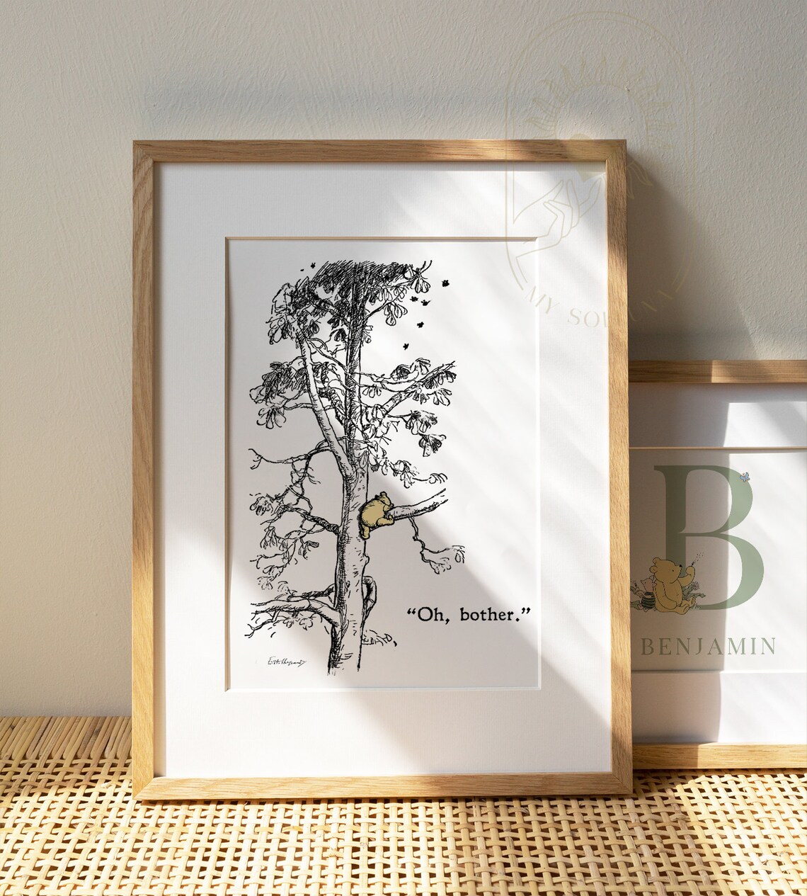 Oh Bother Winnie The Pooh Nursery Art Print - Image 3