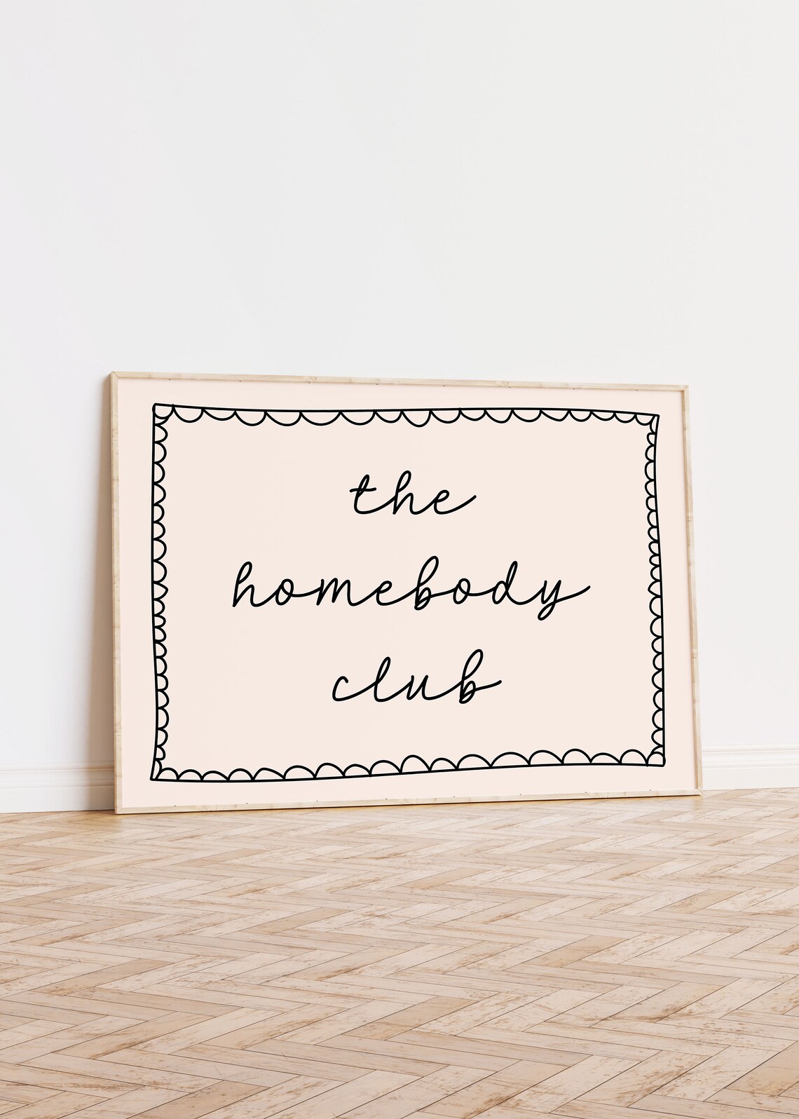 The Homebody Club, Black Hand-Drawn Art Print - Image 2