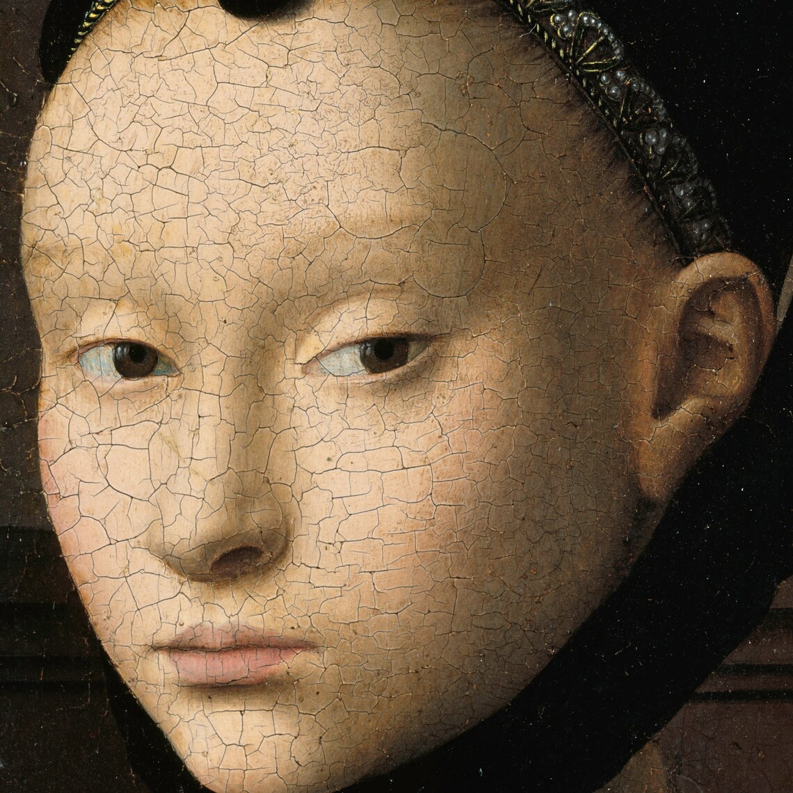 Petrus Christus Portrait of a Young Woman Renaissance Headdress Art Print - Image 2