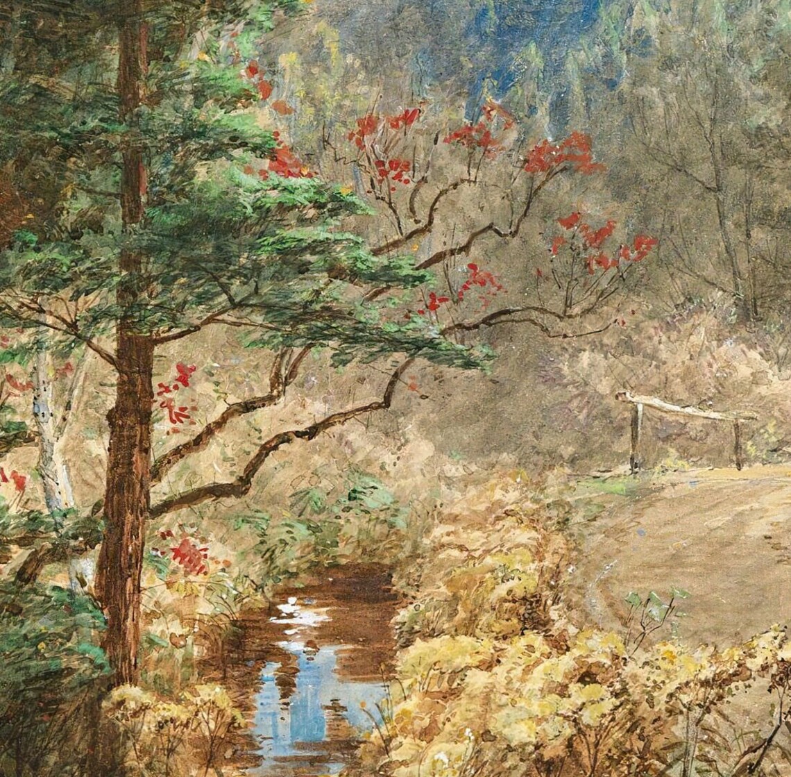 Jasper Cropsey Greenwood Notch Pine Forest Mountain Landscape Poster - Image 2
