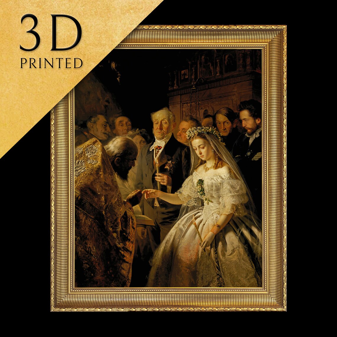 The Unequal Marriage by Vasily Pukirev Art Print