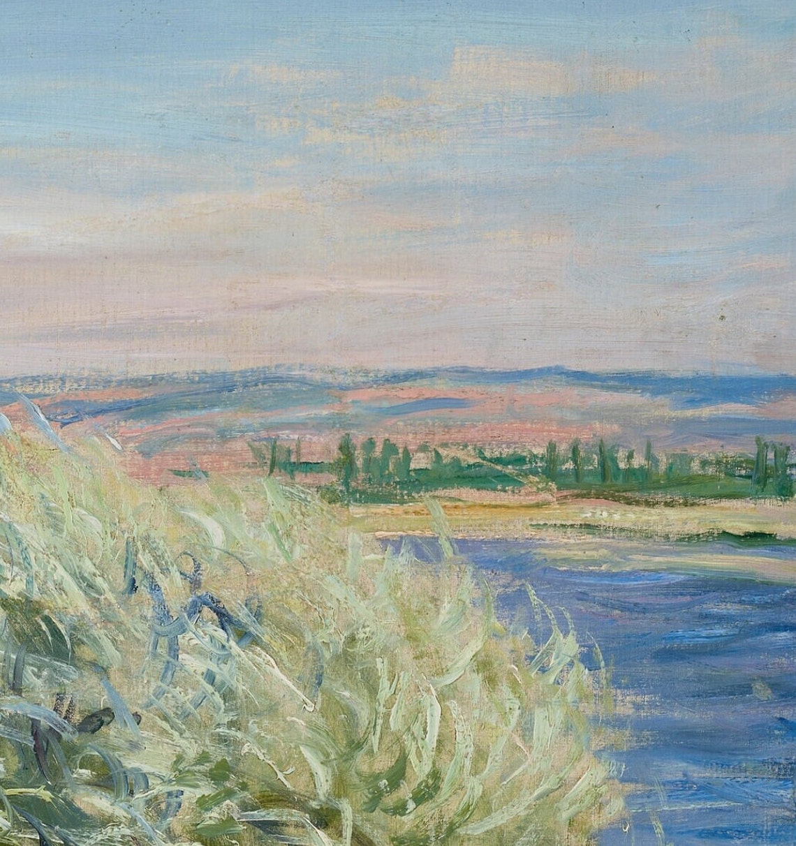 Claude Monet The Seine Banks Near Vetheuil Textured Art Poster - Image 2