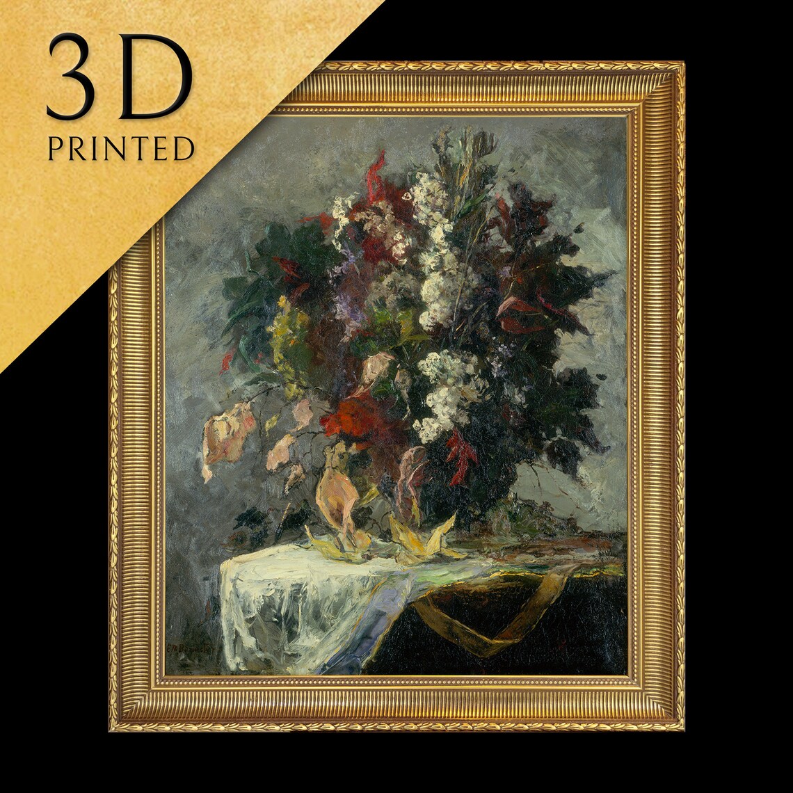 Edward Mitchell Bannister Floral Still Life Bouquet Vintage Wall Art